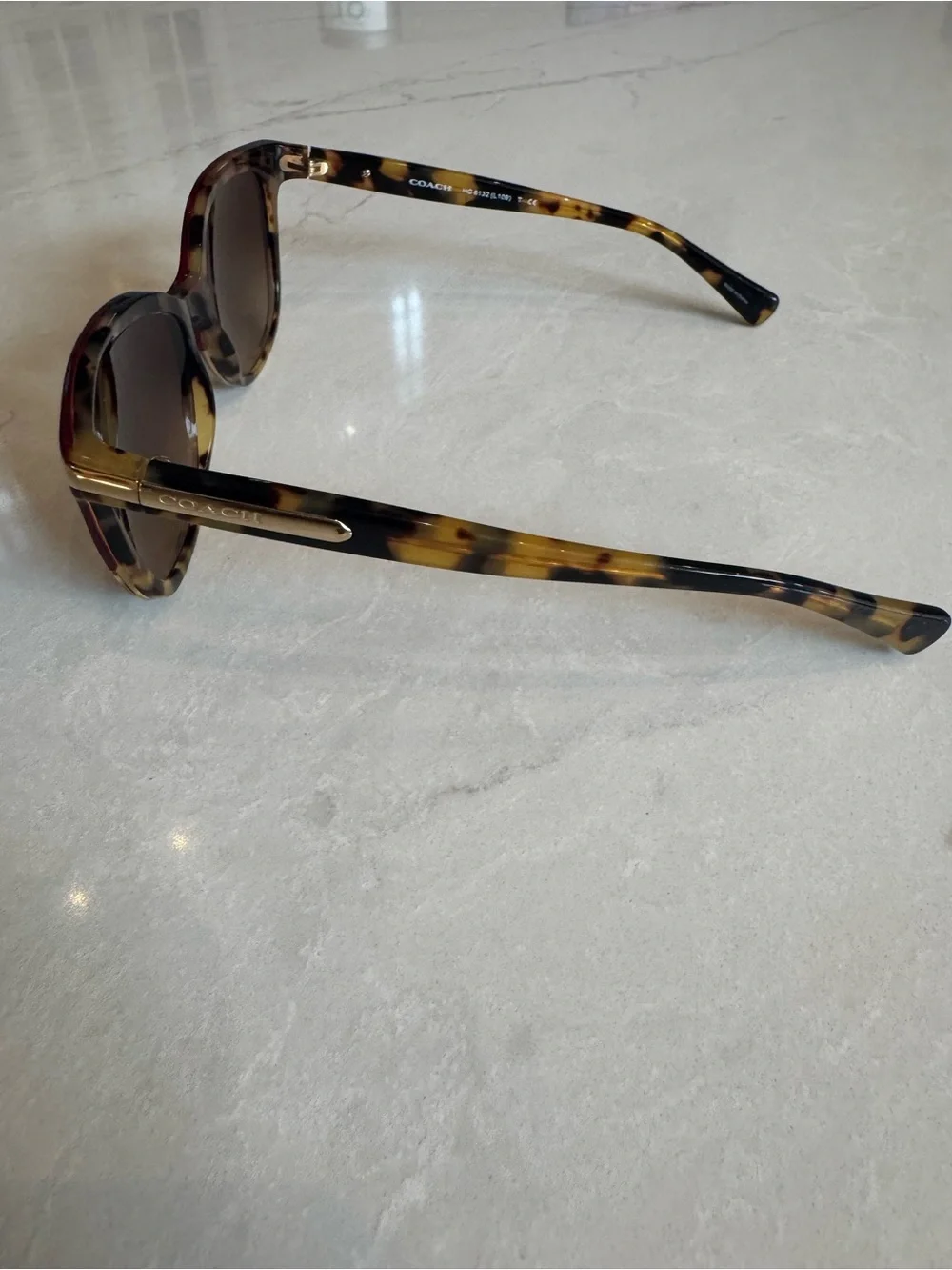 Coach Burgundy and Tortoiseshell Cat-Eye Sunglasses